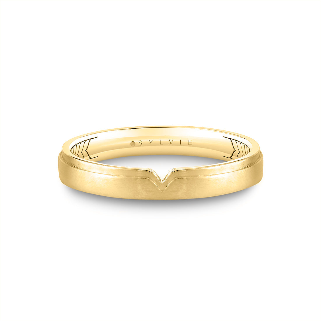 Shell Iconelle Brushed Mens Band with Shell Tip Accent - Sean