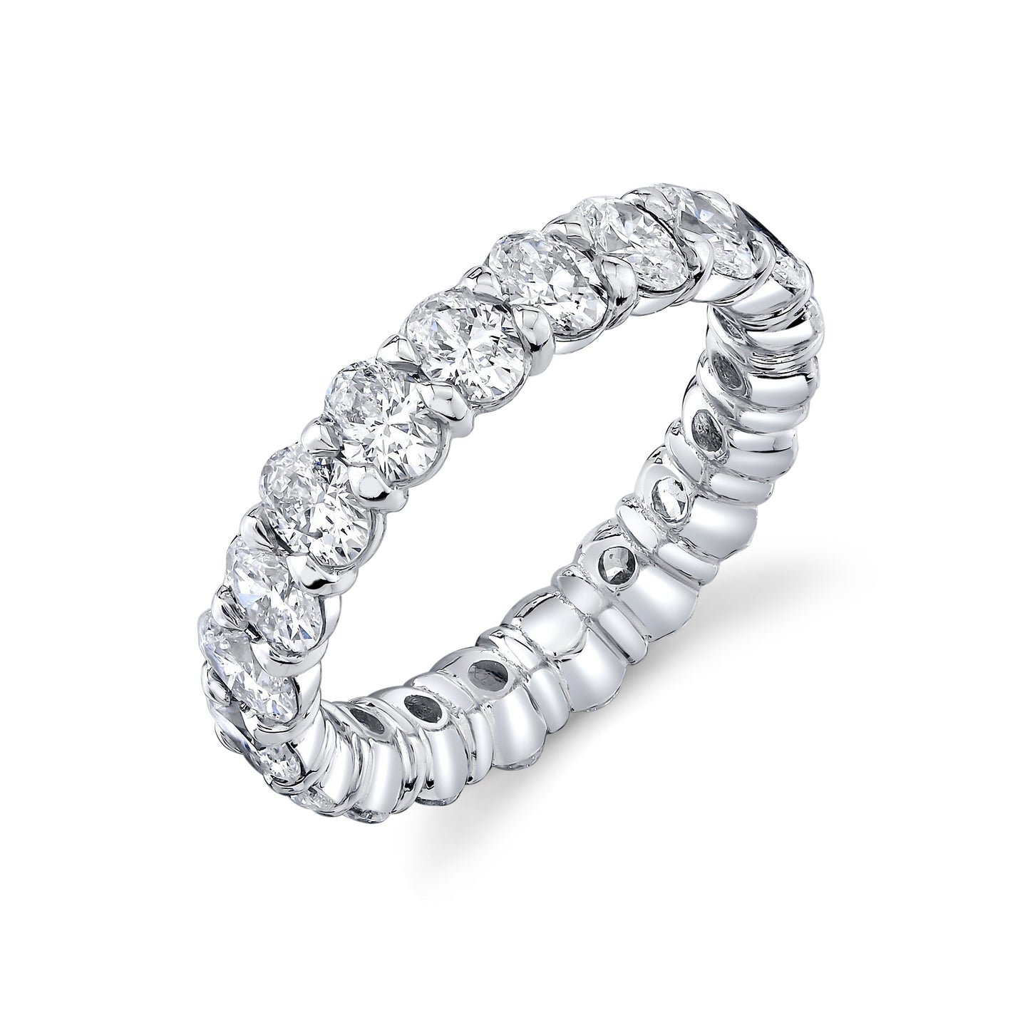 Platinum Oval Diamond Eternity Ring (2.94ctw)