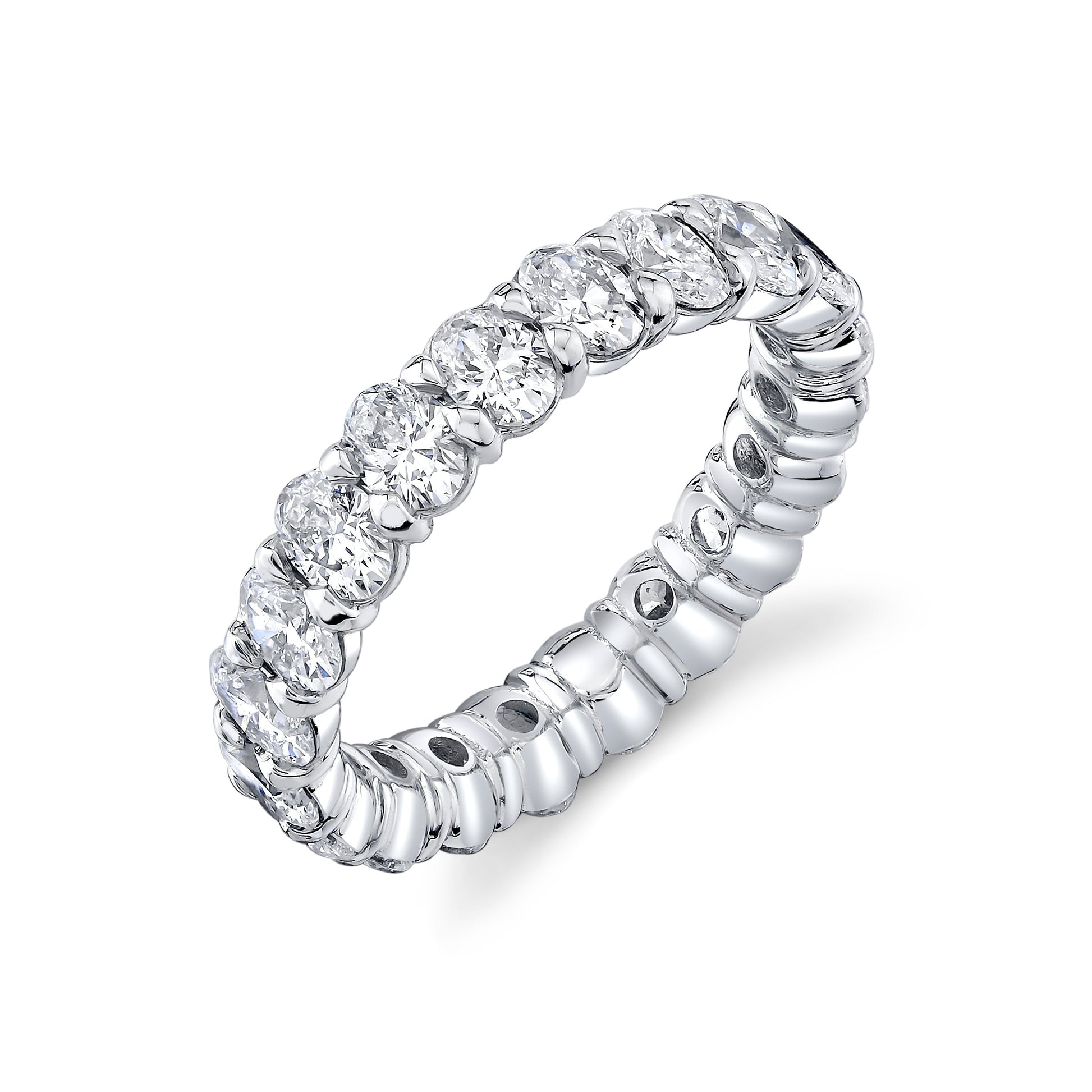 Platinum Oval Diamond Eternity Ring (2.94ctw)