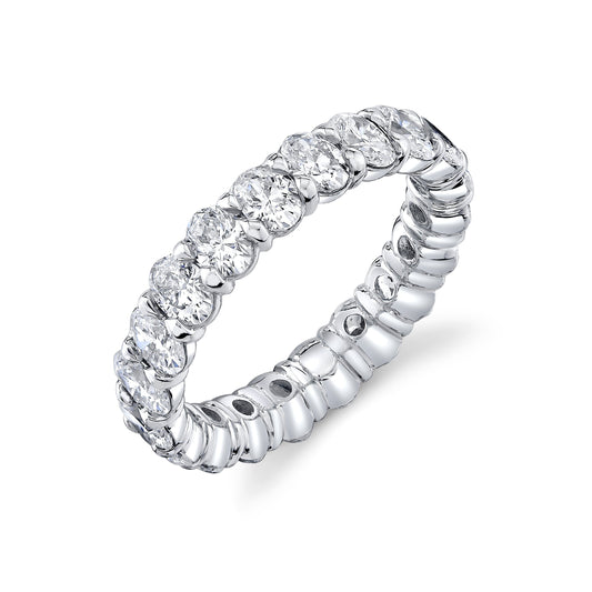 Platinum Oval Diamond Eternity Ring (2.94ctw)