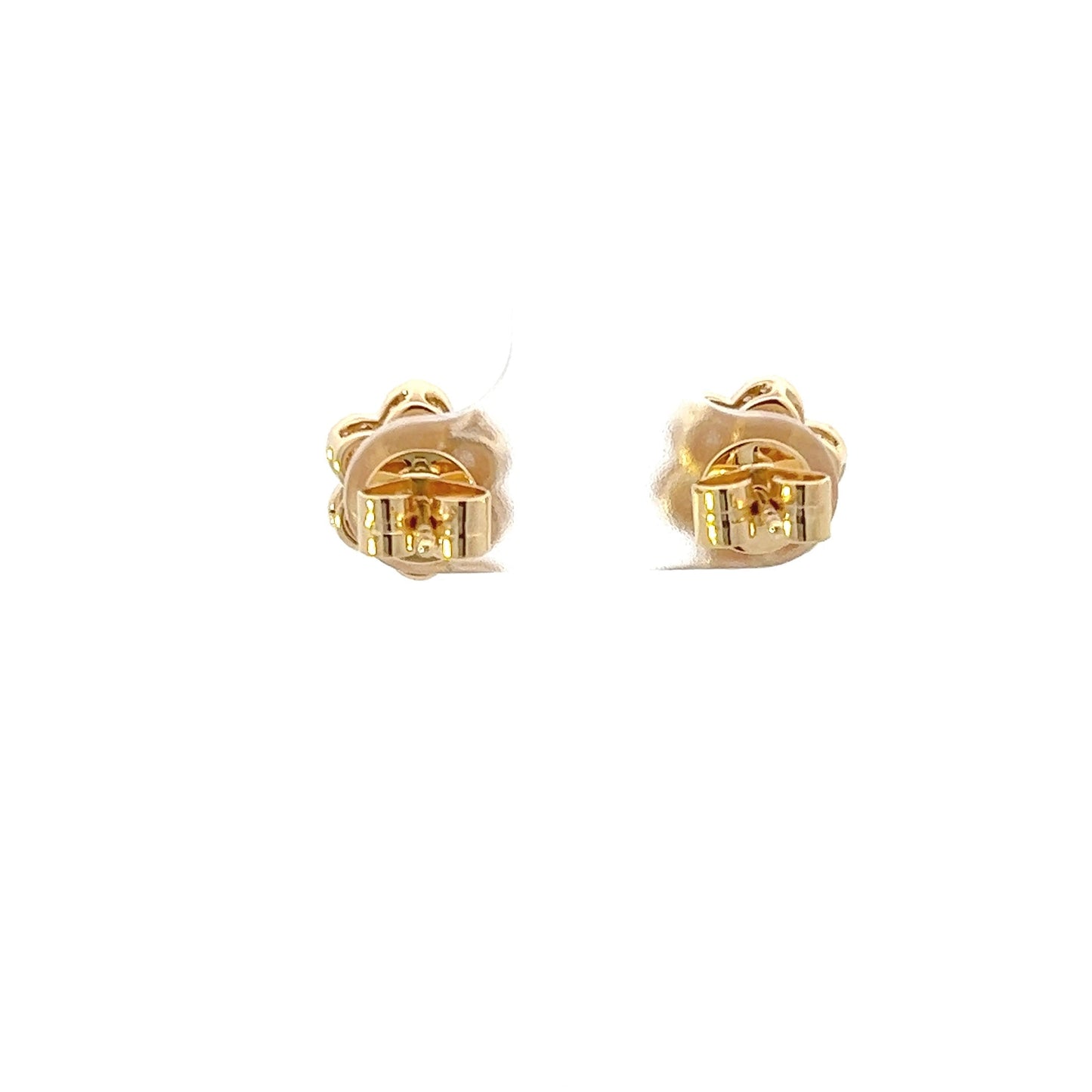 18K Yellow Gold Diamond Flower Cluster Stud Earrings (.81ctw) 
