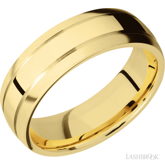 14K Yellow Gold with Polish , Bead Finish