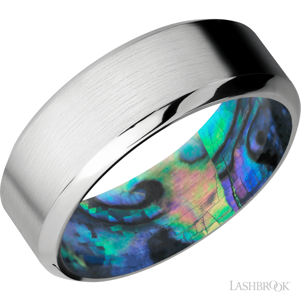 Cobalt Chrome with Satin , Polish Finish and Abalone