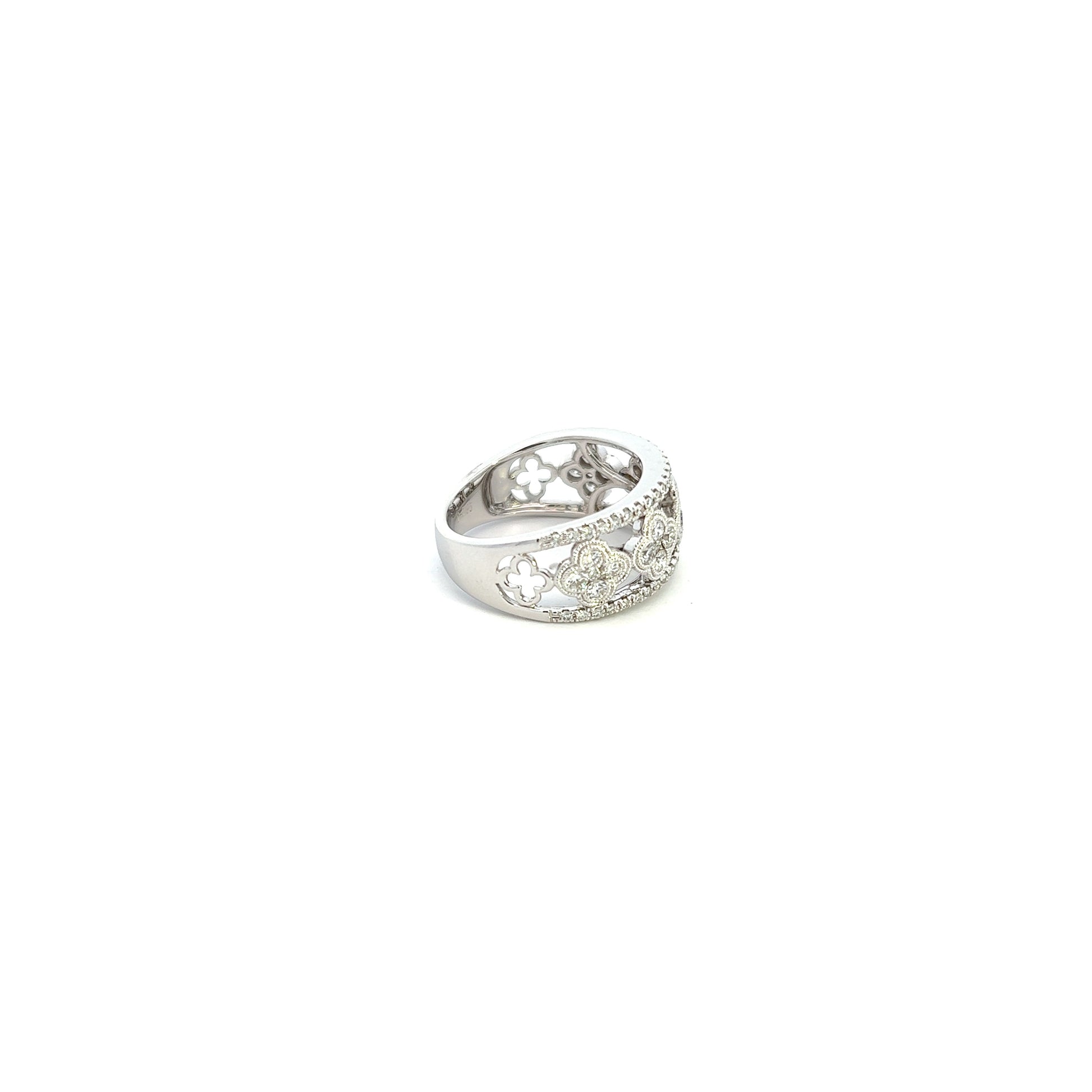 18K White Gold Round Diamond Fashion Ring (.95ctw) 
