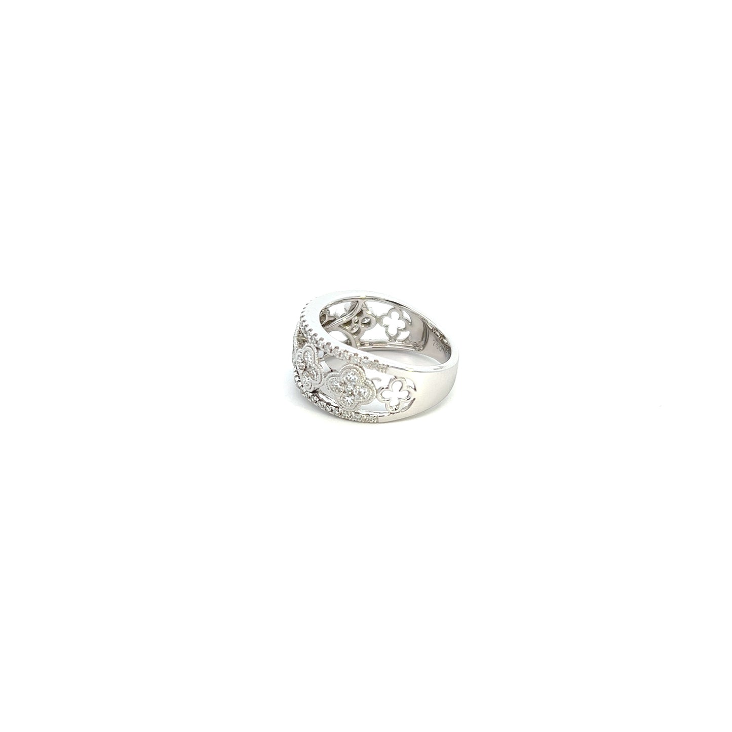 18K White Gold Round Diamond Fashion Ring (.95ctw) 