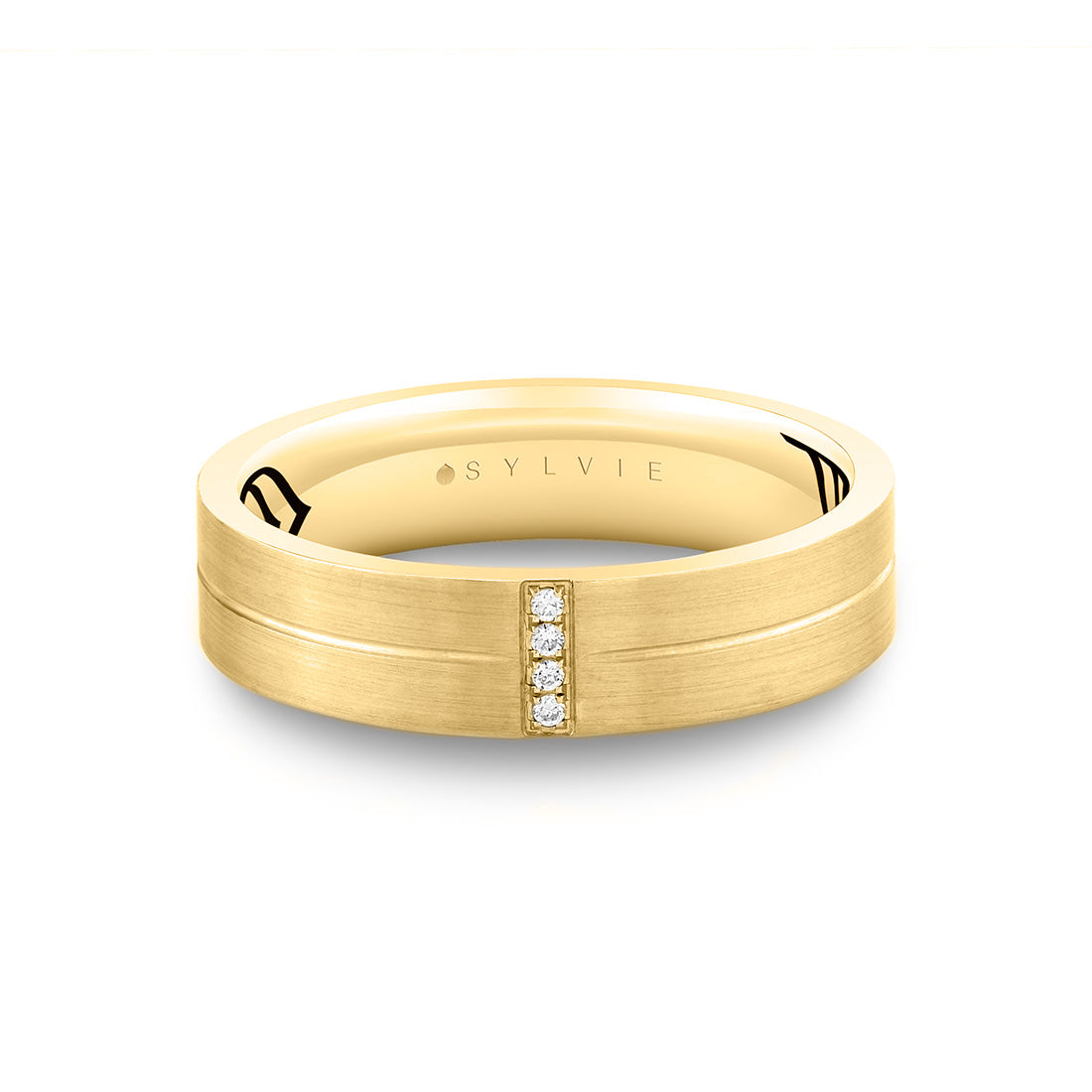 Shell Apex Brushed Diamond Mens Band - Knox