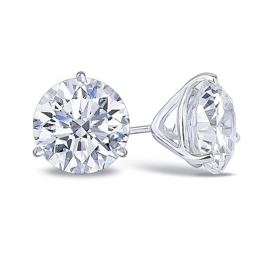 14K White Gold Lab-Grown Diamond Stud Earrings (options available)
