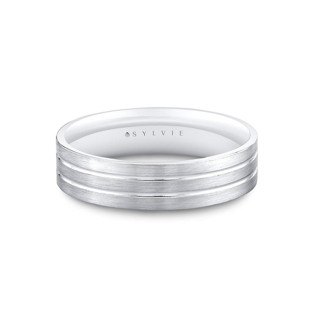 Heritage Brushed Grooved Mens Band - Declan