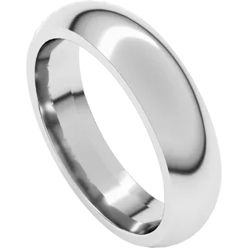 14K White Gold Comfort Fit Wedding Band 4.5MM