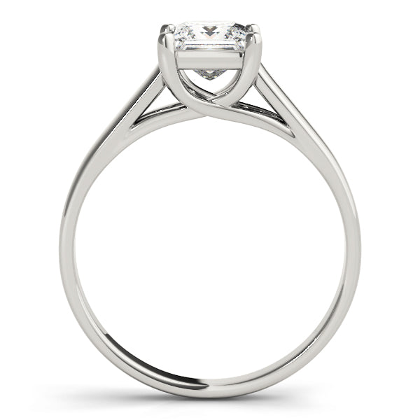 14K White Gold Princess Cut Diamond Trellis Solitaire Engagement Ring (1ct)