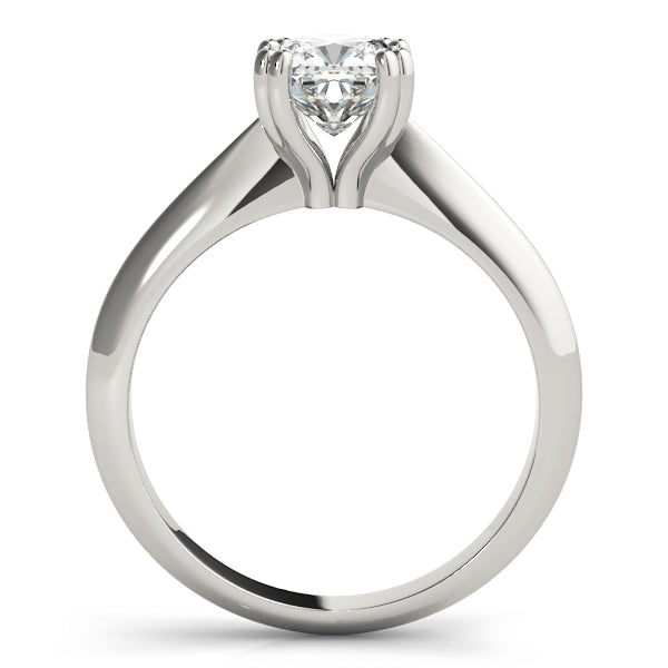 14K White Gold Cushion Cut Double Prong Diamond Solitaire Engagement Ring (1ct) 