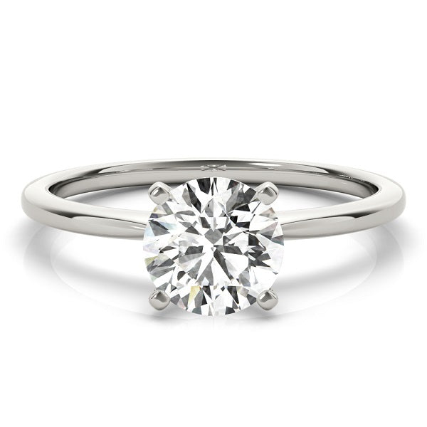 14K White Gold Round Brilliant Diamond Solitaire (2ctw)