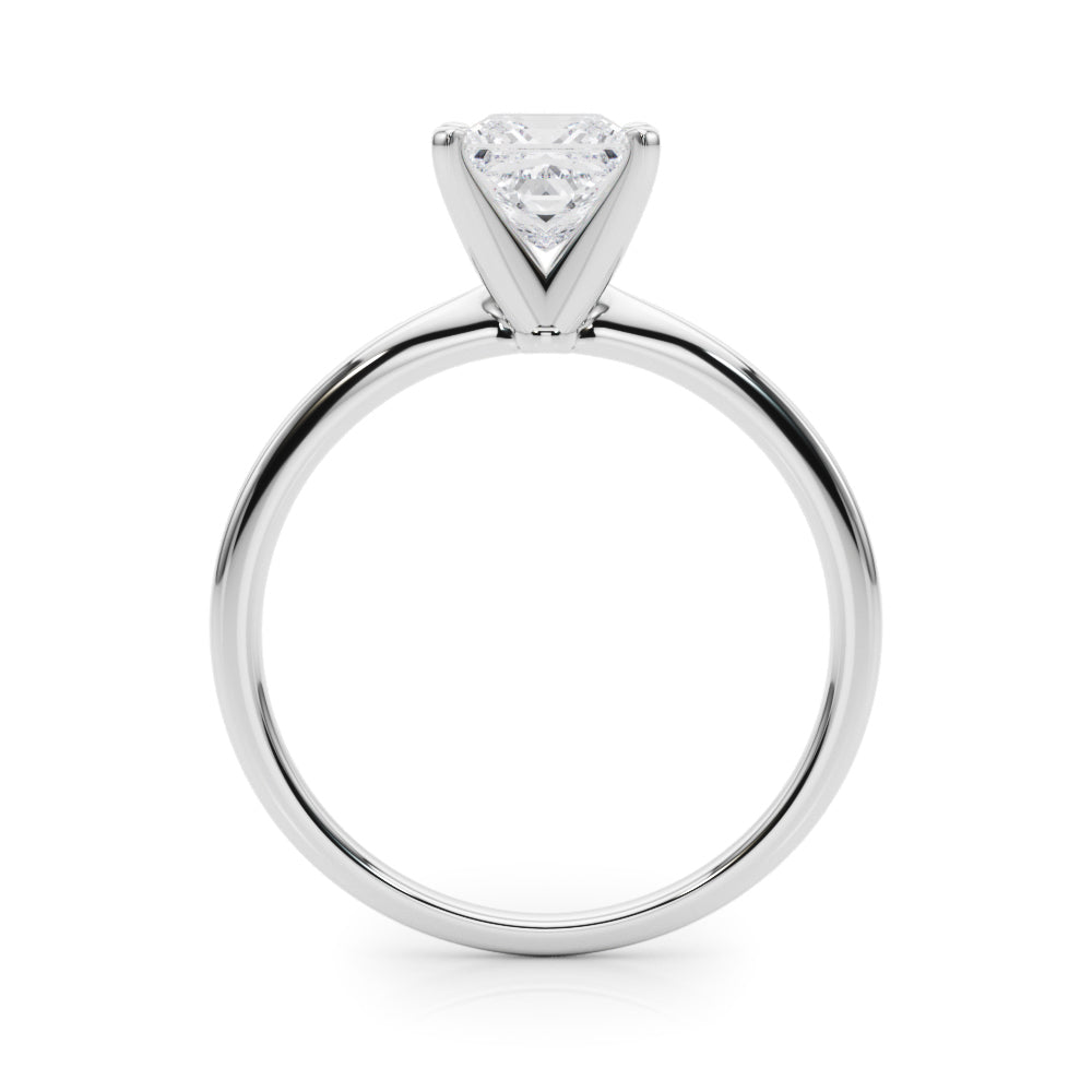14K White Gold Lab-Grown Princess Cut Diamond Engagement Ring (1ct)