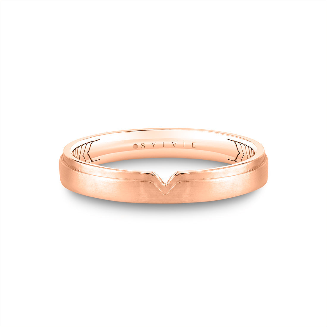 Shell Iconelle Brushed Mens Band with Shell Tip Accent - Sean