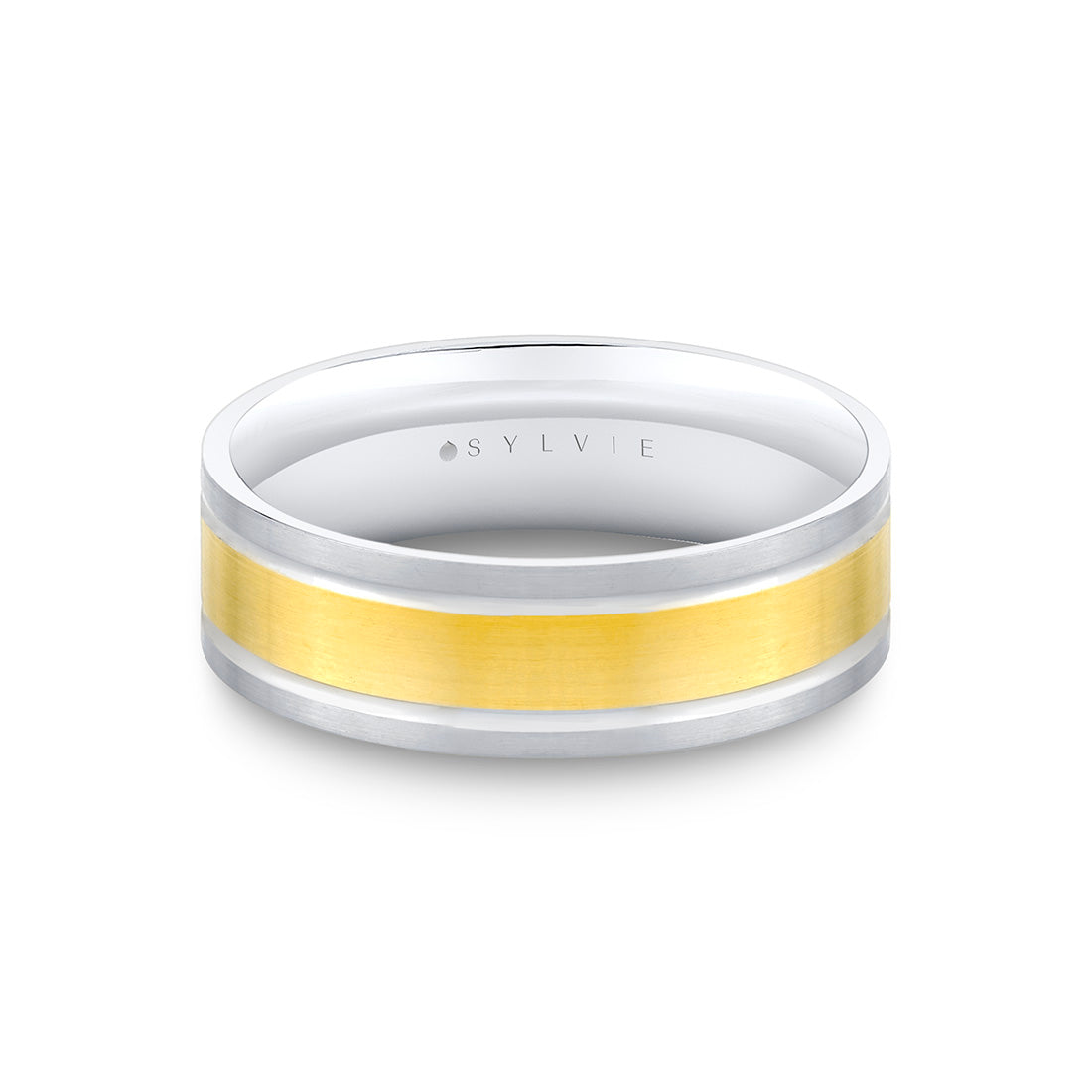 Heritage Two Tone Brushed Mens Band - Sullivan
