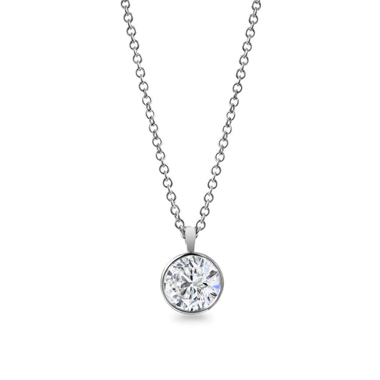 Clarity Diamond™ 3.00ct Lab Grown Round Diamond Bezel Pendant