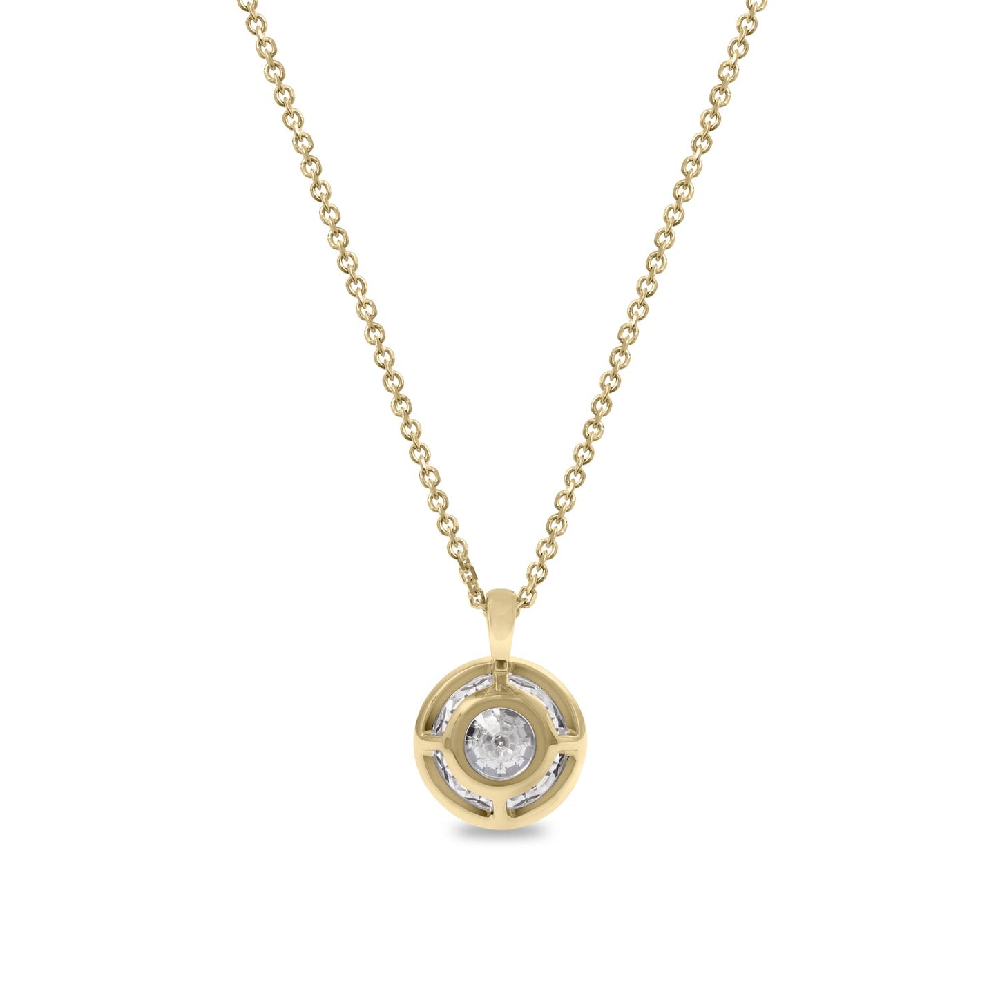 Clarity Diamond™ 3.00ct Lab Grown Round Diamond Bezel Pendant