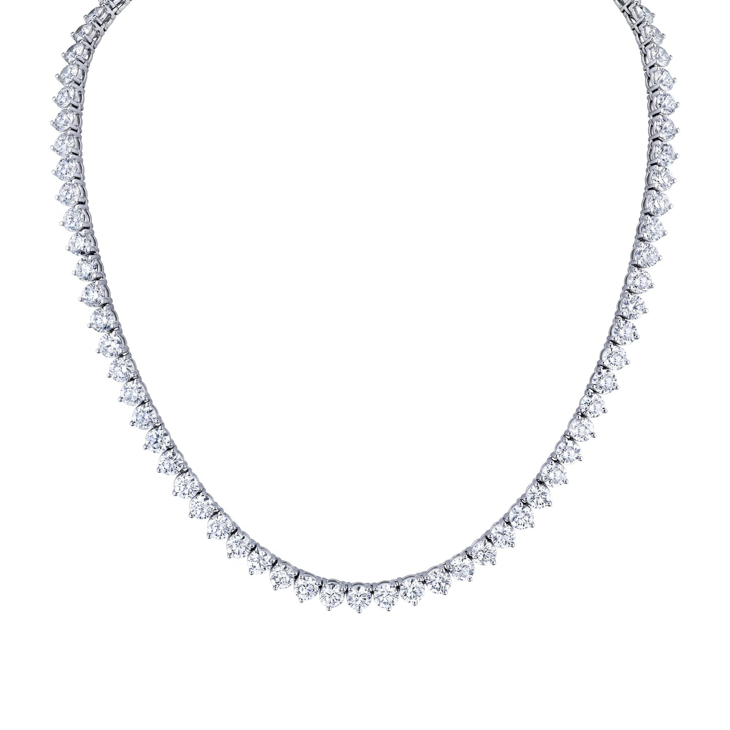 18K White Gold Diamond Riviera (40.92ctw)18K White Gold Diamond Riviera (40.92ctw)