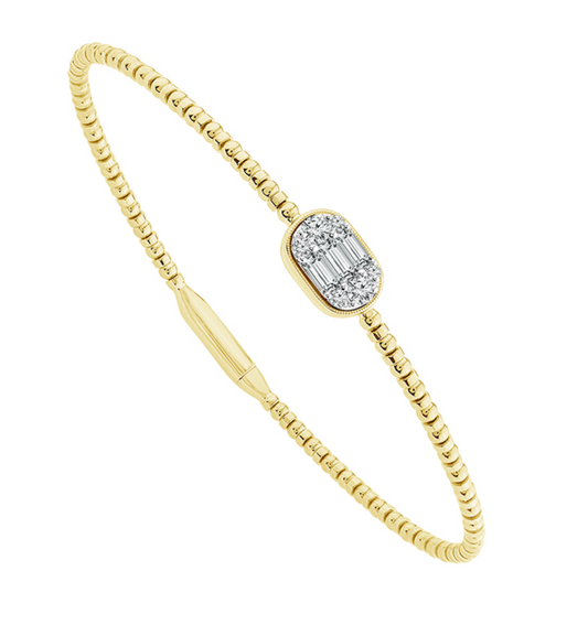 14K Yellow Gold Flexi Mosaic Bangle (.40ctw)