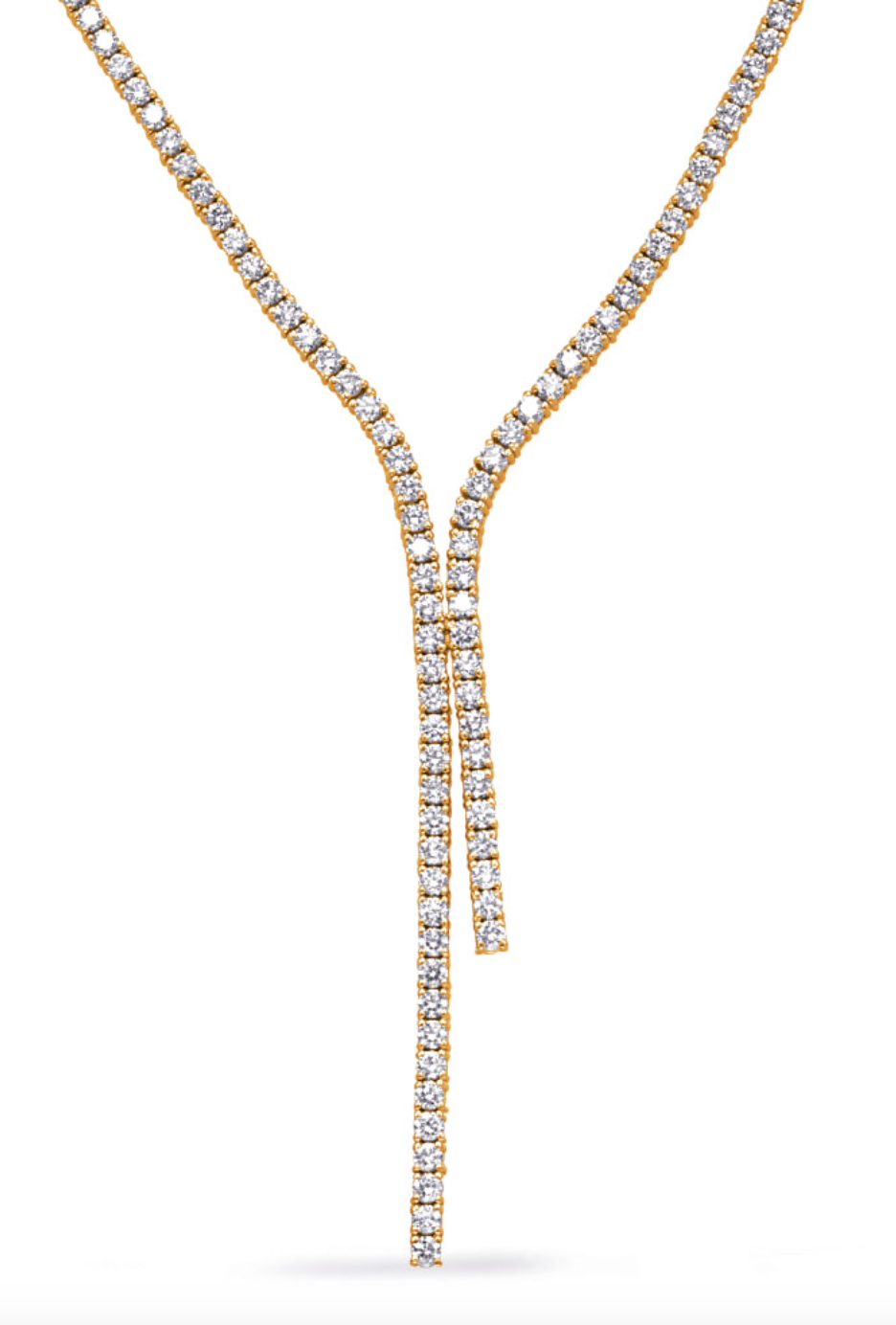 14K Yellow Gold Diamond Lariat (7.78ctw)