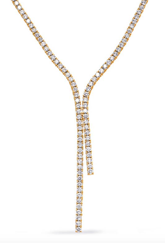 14K Yellow Gold Diamond Lariat (7.78ctw)