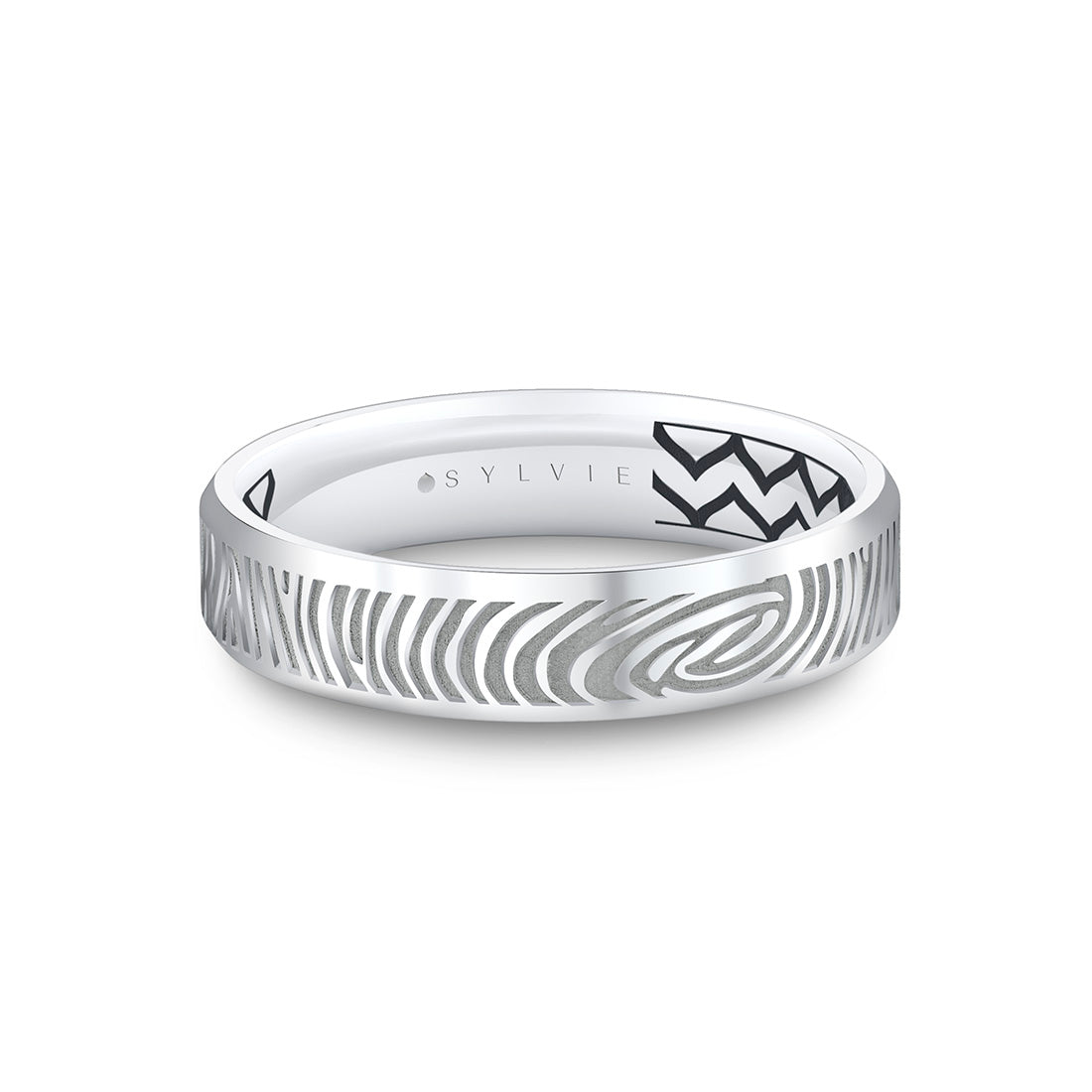 Shell Ascend Two Tone Fingerprint Mens Band - Montgomery