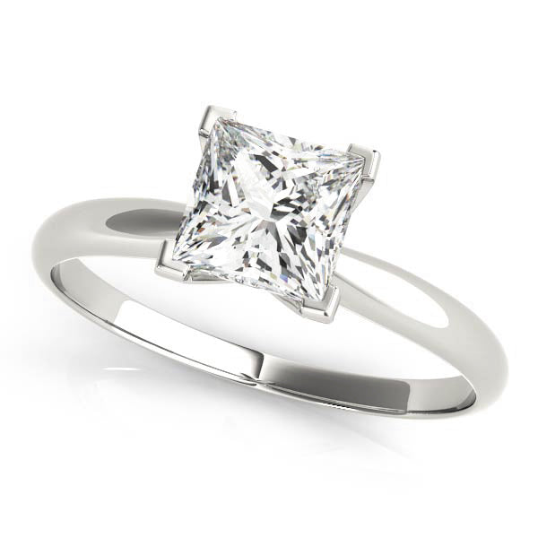 14K White Gold Princess Cut Diamond Solitiare (1ctw) 