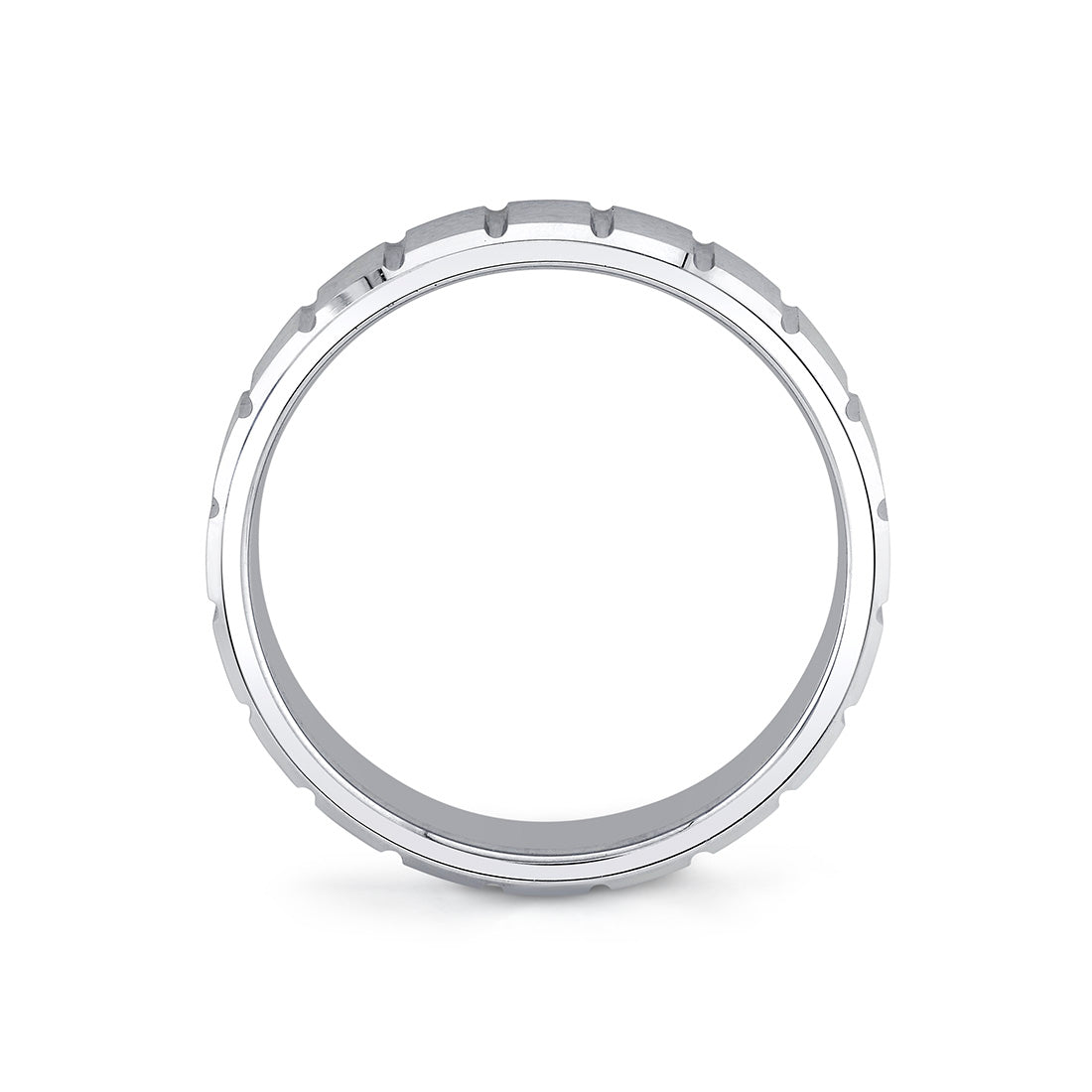 Heritage Brushed Ridged Mens Band - Indy