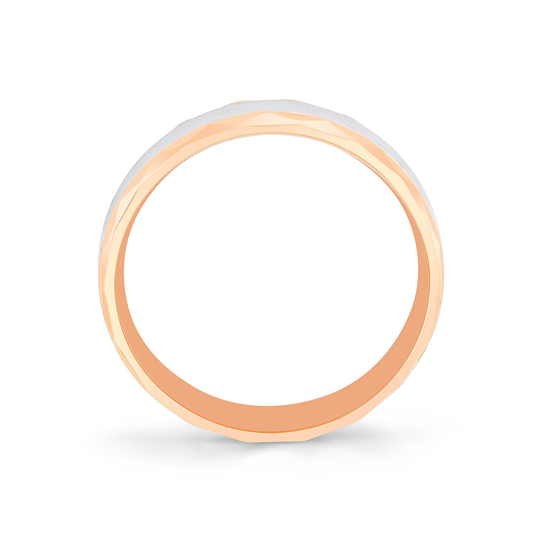 Fluted Shell Two Tone Mens Band - Yves
