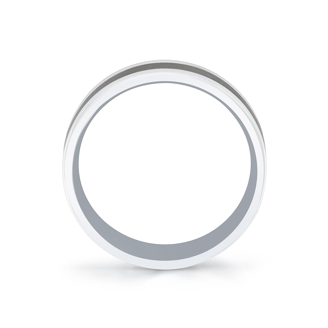 Heritage Brushed Two Tone Mens Band - Kingston