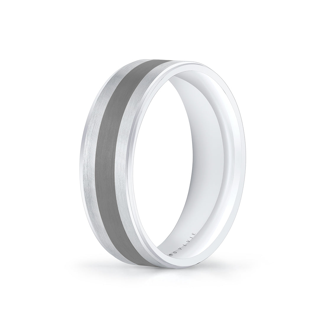 Heritage Brushed Two Tone Mens Band - Kingston