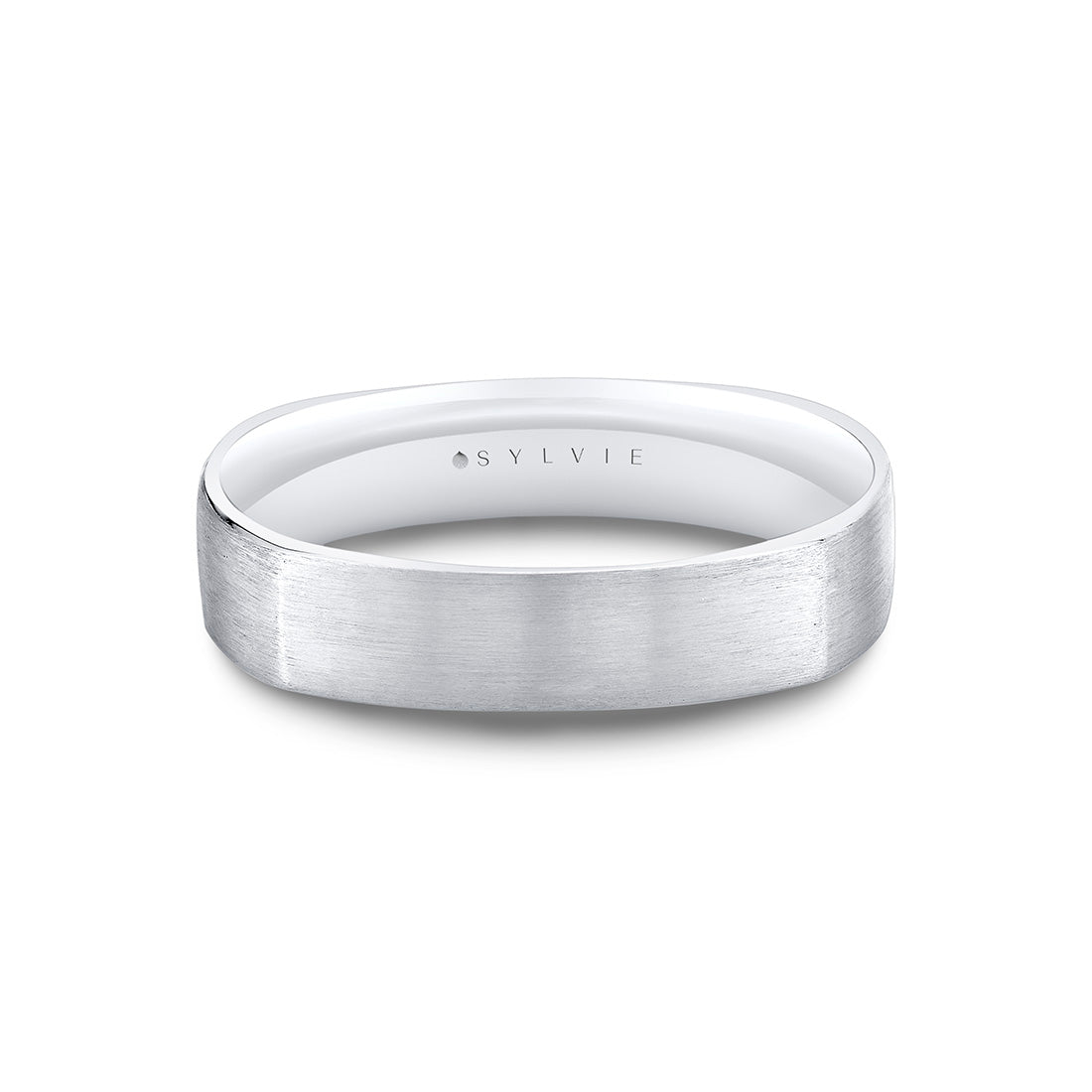 Heritage Brushed Squared Mens Band - Enzo