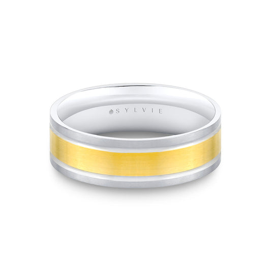 Heritage Two Tone Brushed Mens Band - Sullivan