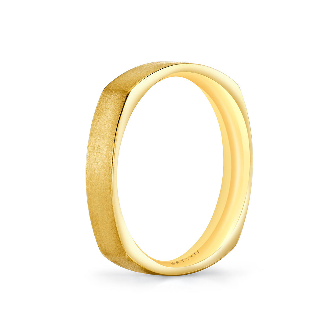 Heritage Brushed Squared Mens Band - Adam