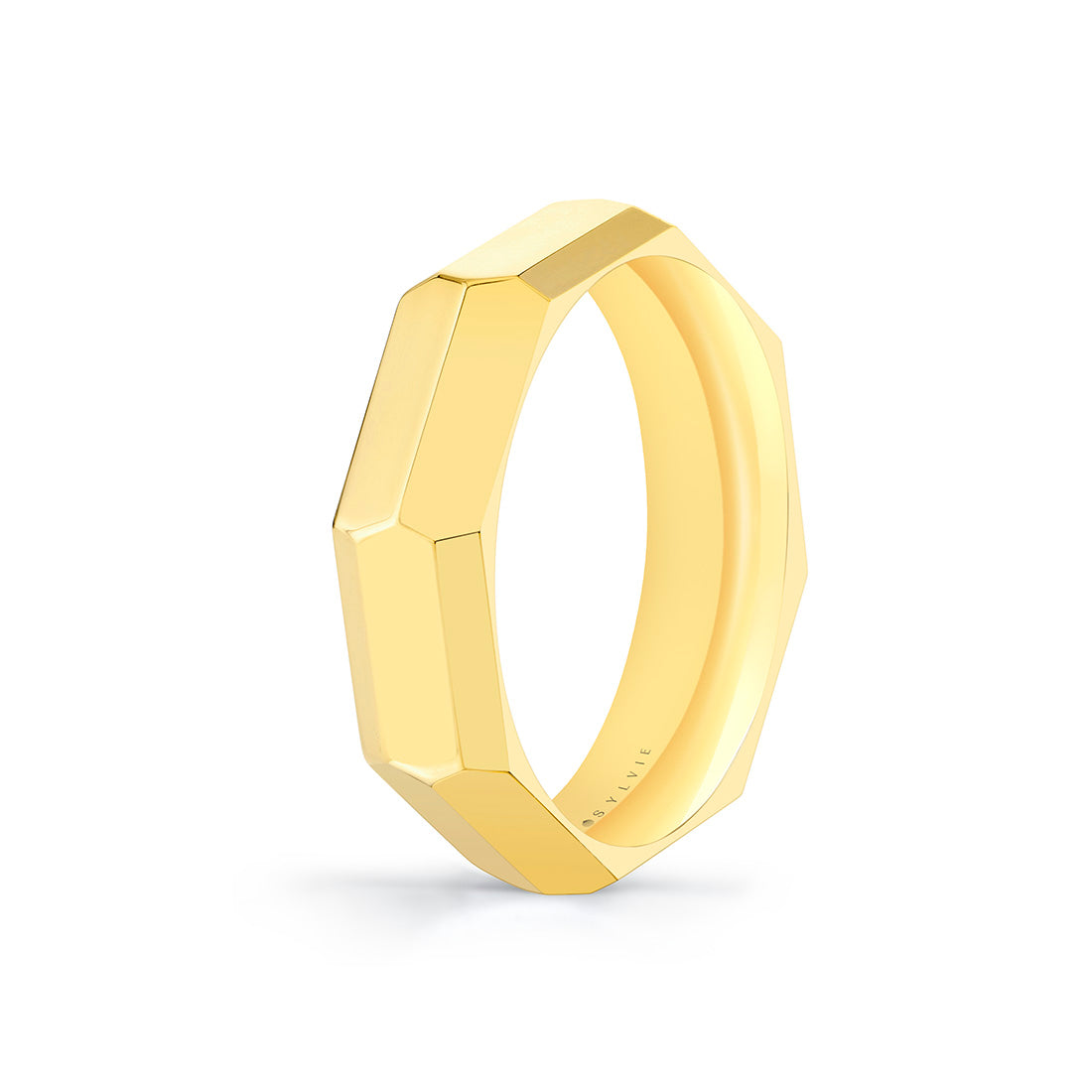 Heritage Octagonal Polished Mens Band - Zach
