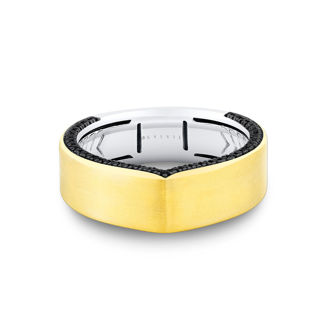 Shell Iconelle Two Tone Black Diamond Mens Band - Henri