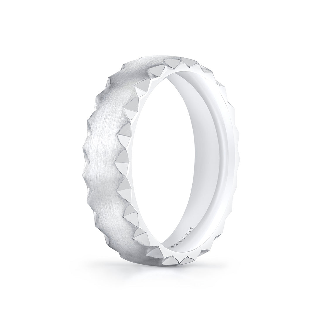 Fluted Shell Brushed Mens Band - Elliott