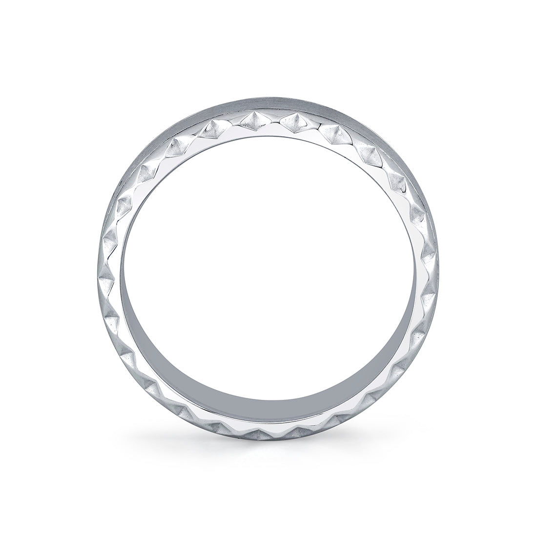 Fluted Shell Brushed Mens Band - Zion