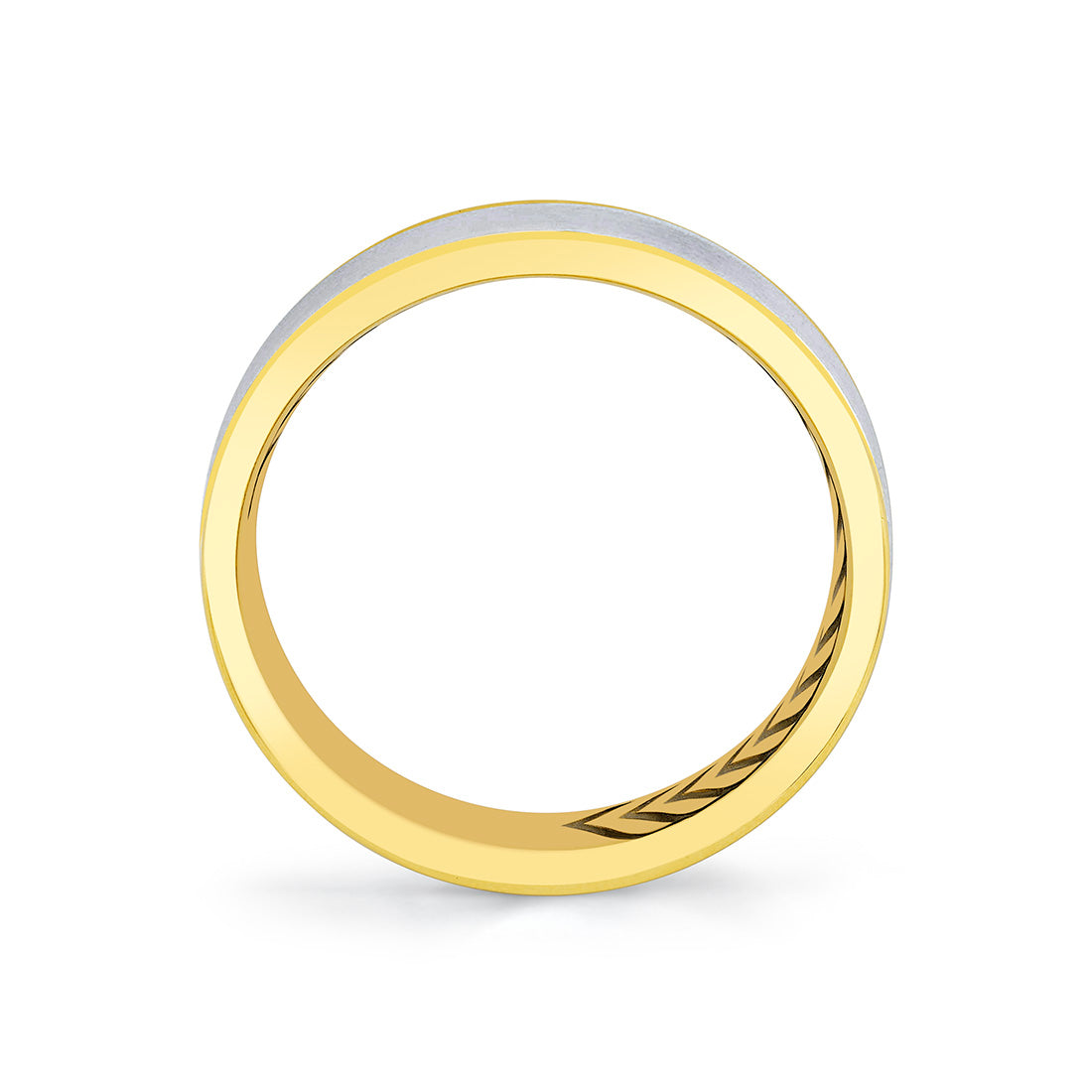 Shell Apex Two Tone Brushed Mens Band - Julian