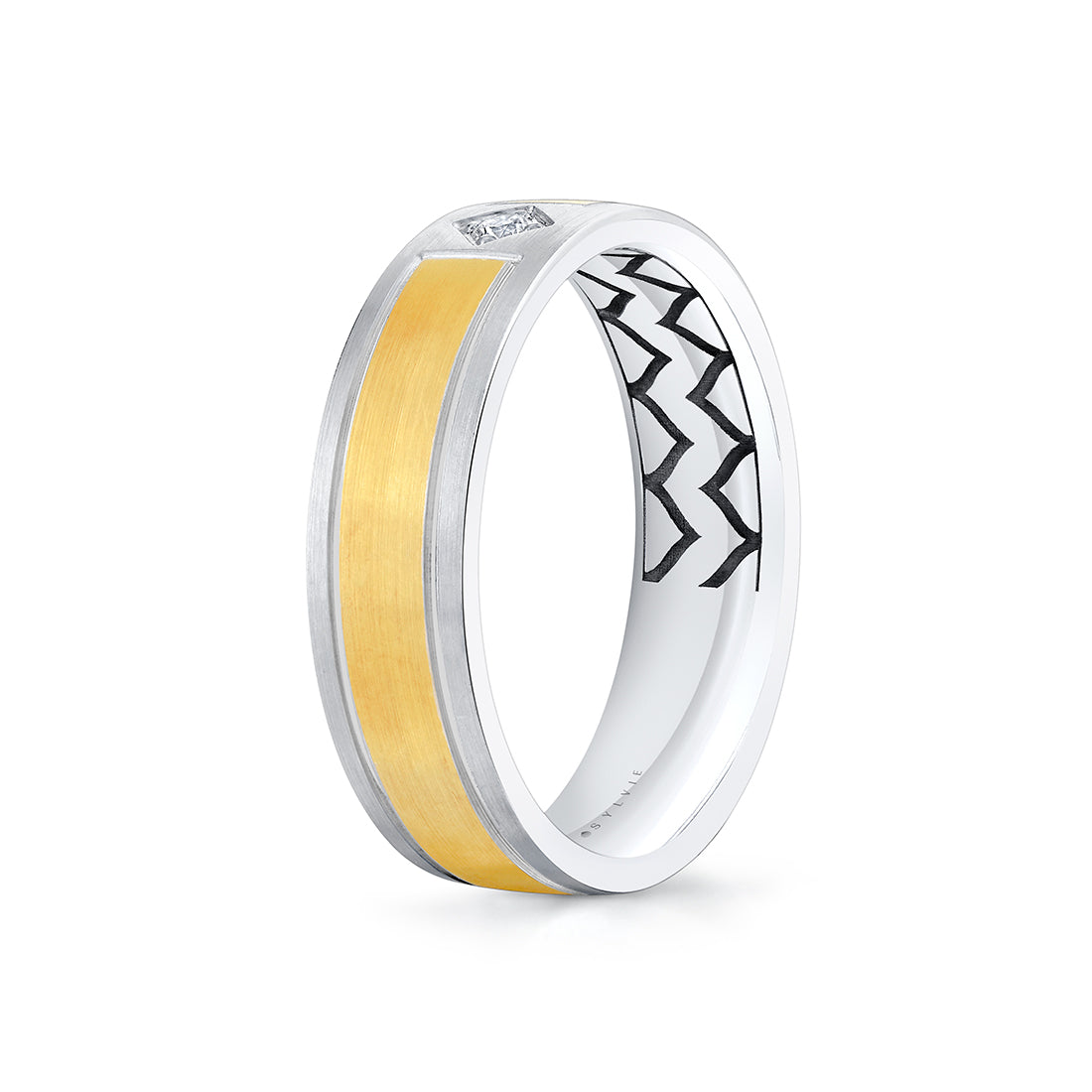 Shell Ascend Two Tone Brushed Mens Band - Finn