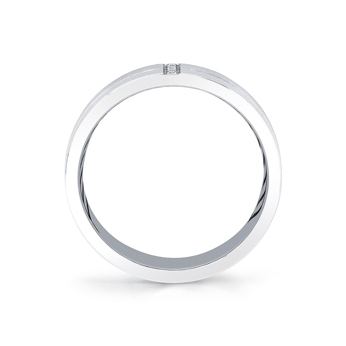 Shell Apex Brushed Diamond Mens Band - Knox