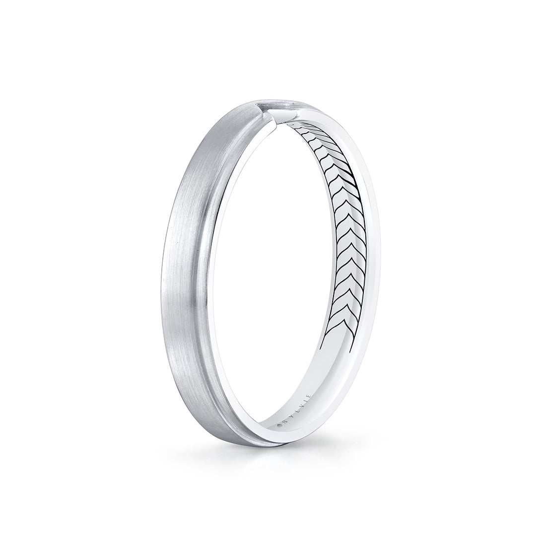 Shell Iconelle Brushed Mens Band with Shell Tip Accent - Sean