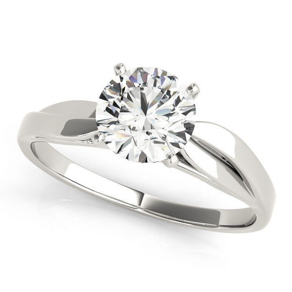 14K White Gold Round Brilliant Solitiare Engagement Ring (1ct)