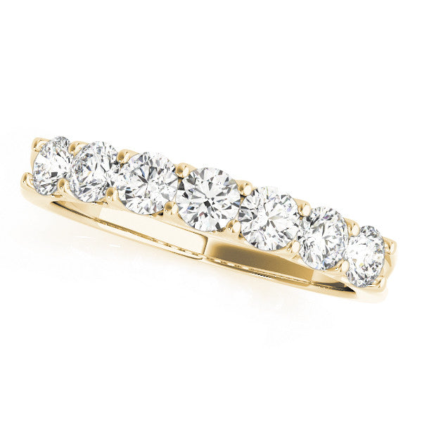 14K Yellow Gold Round Brilliant Diamond Prong Set Wedding Ring (.20ctw)