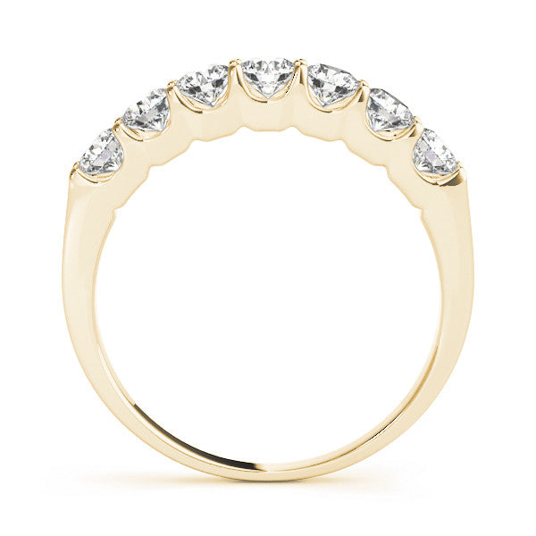 14K Yellow Gold Round Brilliant Diamond Prong Set Wedding Ring (.20ctw)