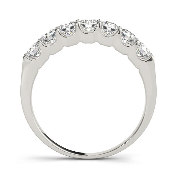 14K White Gold Round Brilliant Diamond Prong Set Wedding Ring (.20ctw)