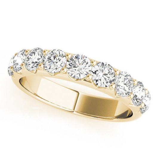 14K Yellow Gold Round Brilliant Diamond Prong Set Wedding Ring (.20ctw)