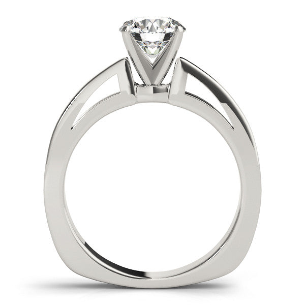 14K White Gold Round Brilliant Diamond Solitaire Engagement Ring (1ct)