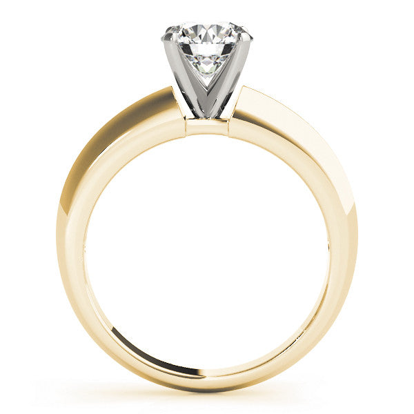 14K Yellow Gold Round Brilliant Diamond Solitaire Engagement Ring (1ct)