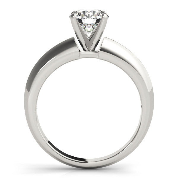 14K White Gold Round Brilliant Diamond Solitaire Engagement Ring (1ct)